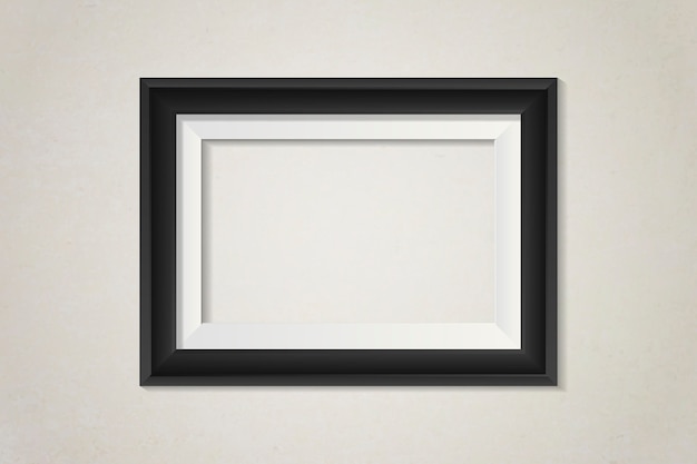 Black blank frame on the wall