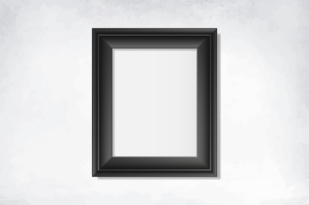 Black blank frame on the wall