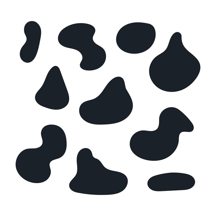 Free Vector black blobs set