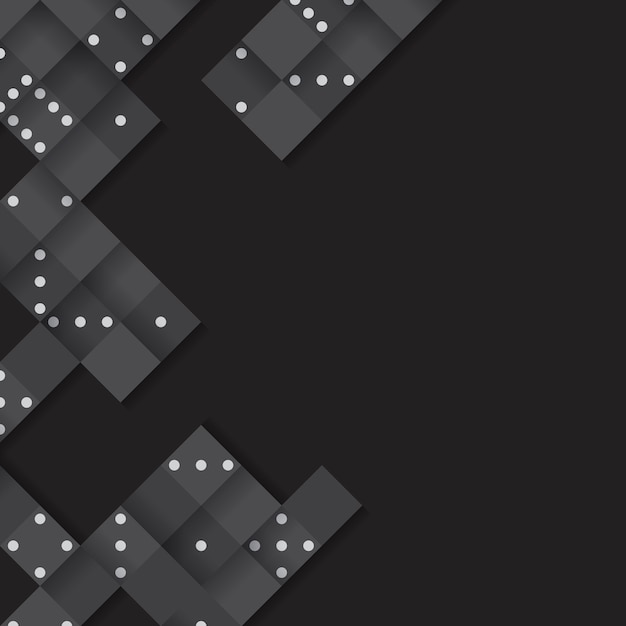 Black blocks frame on blank black background vector