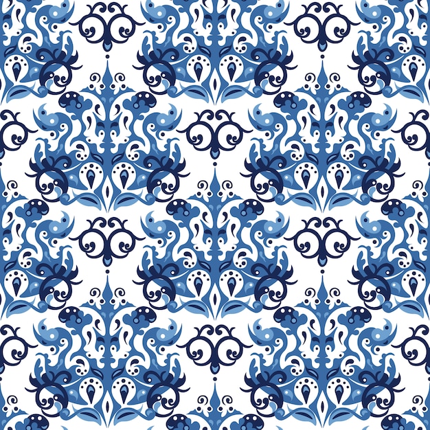 Sfondo di pattern di elementi neri e blu