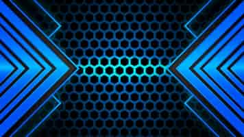 Free vector black and blue futuristic gaming background