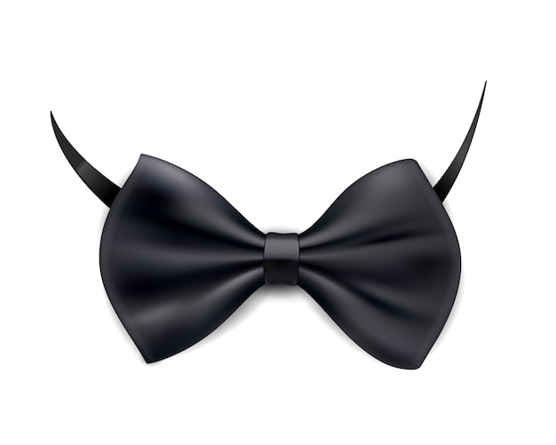 Black bowtie isolated