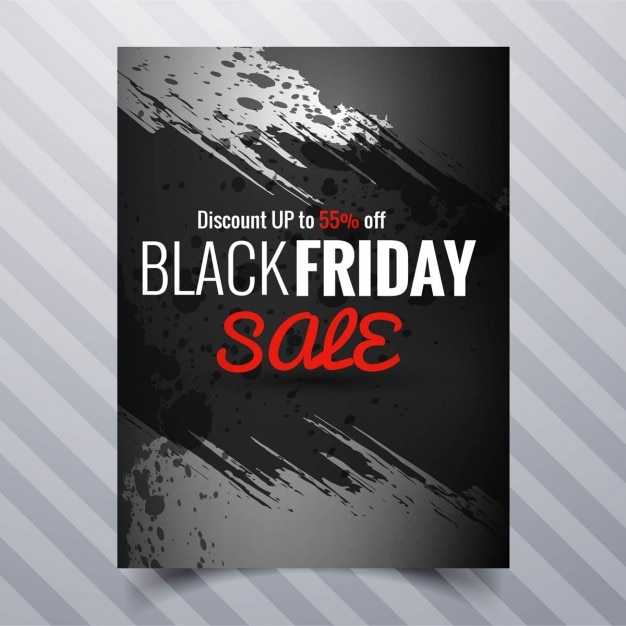 Free vector black brochure, black ink, black friday