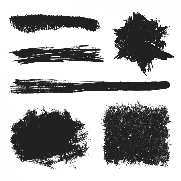 Free Vector black brushes pack