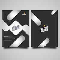 Free vector black business brochure