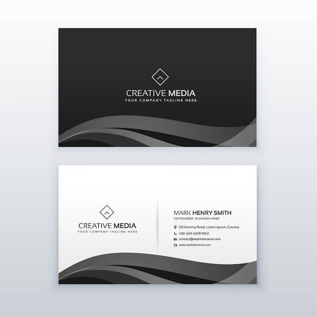 Black business card