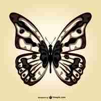 Free vector black butterfly