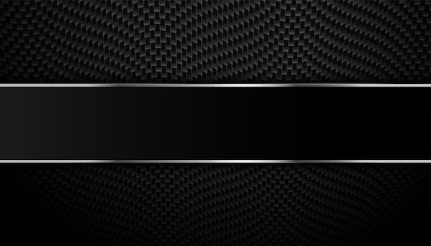 Black carbon fiber with metallic lines background
