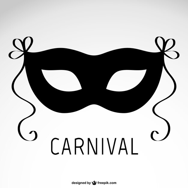 Black carnival mask