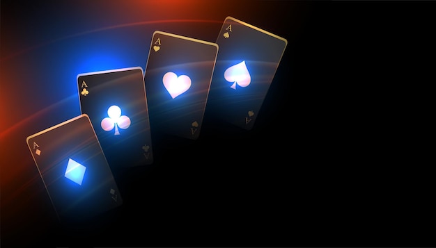 Black casino playing card background