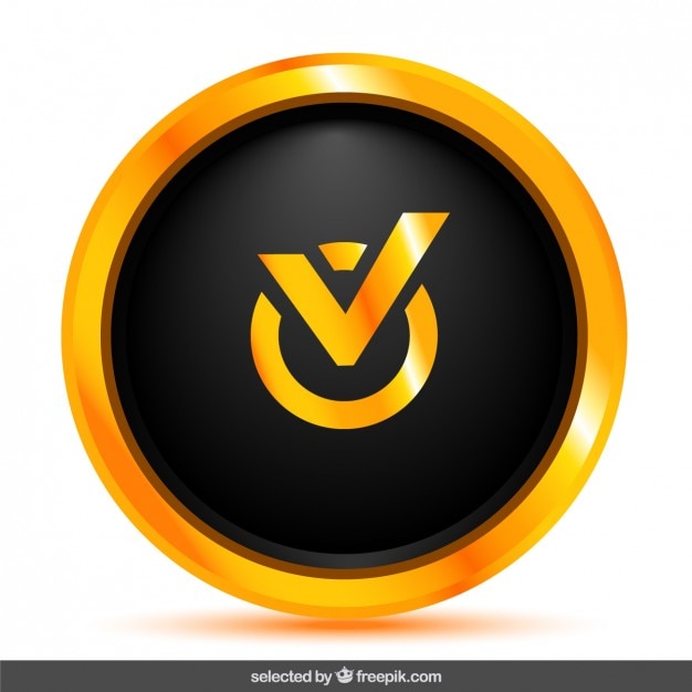 Free vector black check button