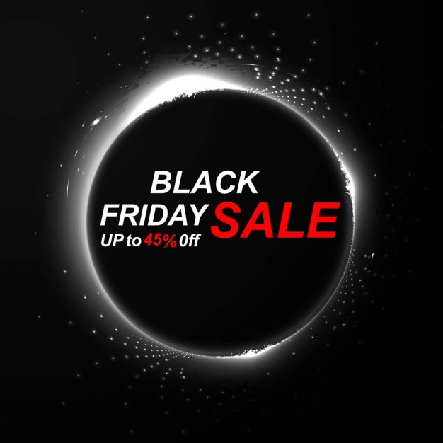 Free vector black circular background for black friday