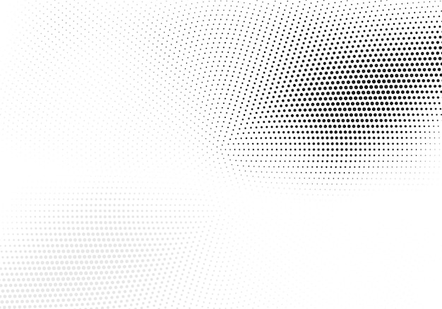 Free vector black circular halftone on white background