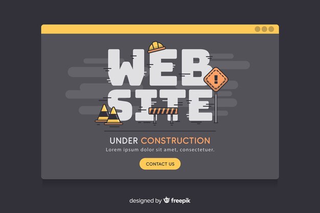 建設中のウェブサイトブラック