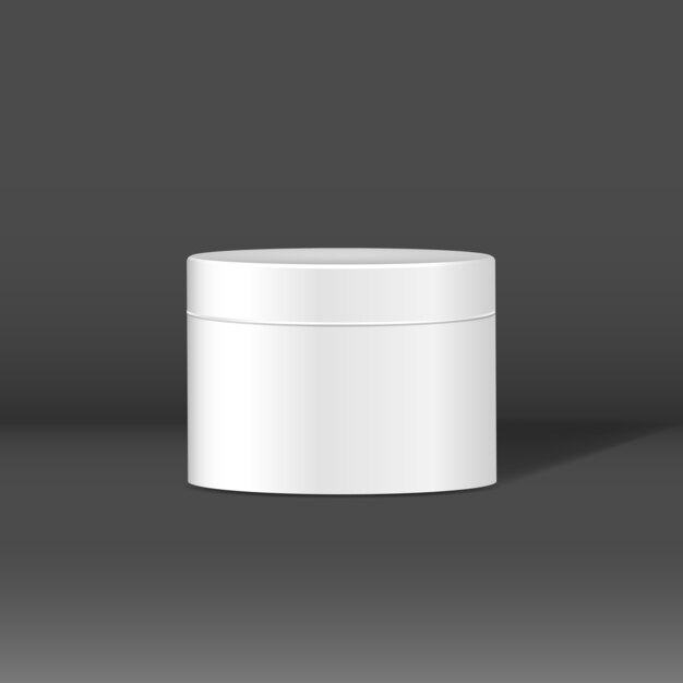 Black cosmetic jar mockup