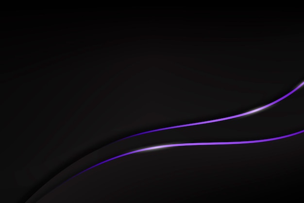 Free vector black desktop background, abstract purple lines vector