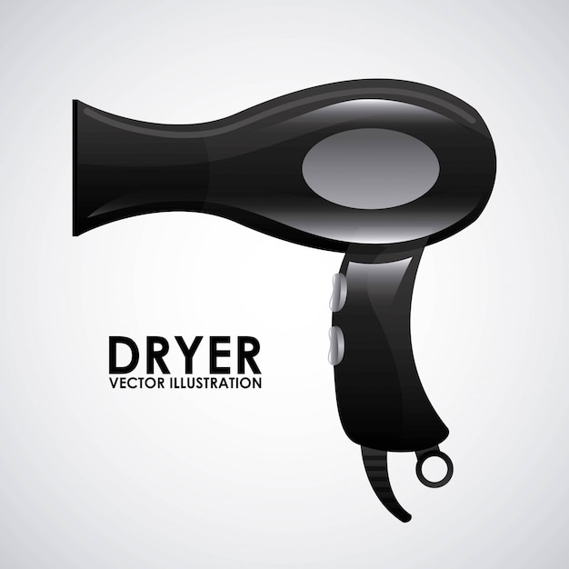 Free vector black dryer illustration