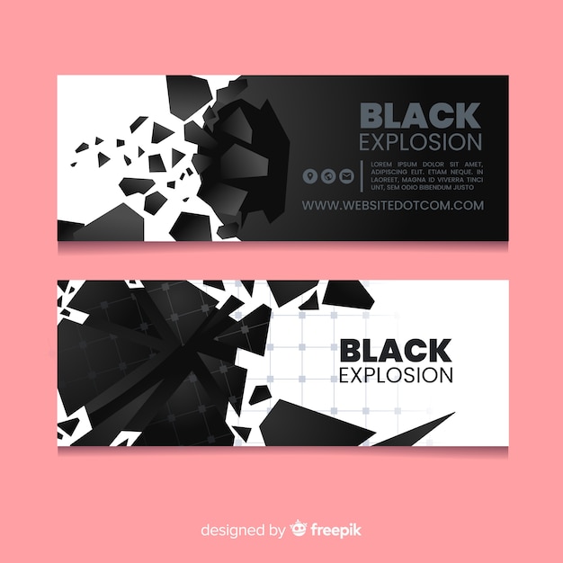 Free vector black explosion banner