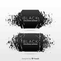 Free vector black explosion banner