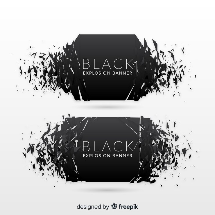Free Vector black explosion banner