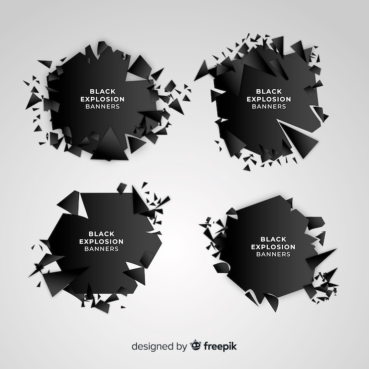 Free Vector black explosion banner