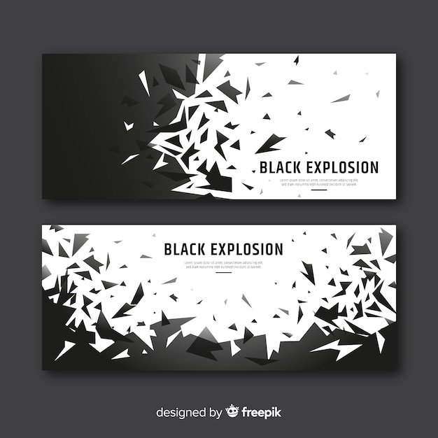 Free vector black explosion banner