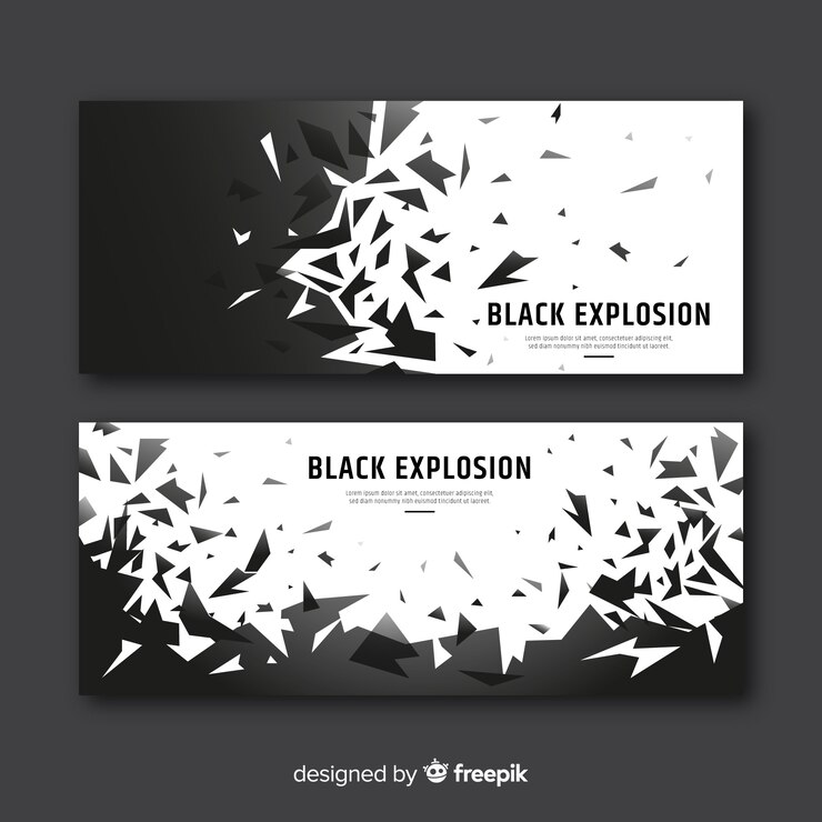 Free Vector black explosion banner