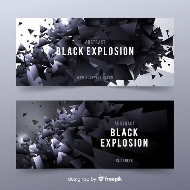 Free vector black explosion banner