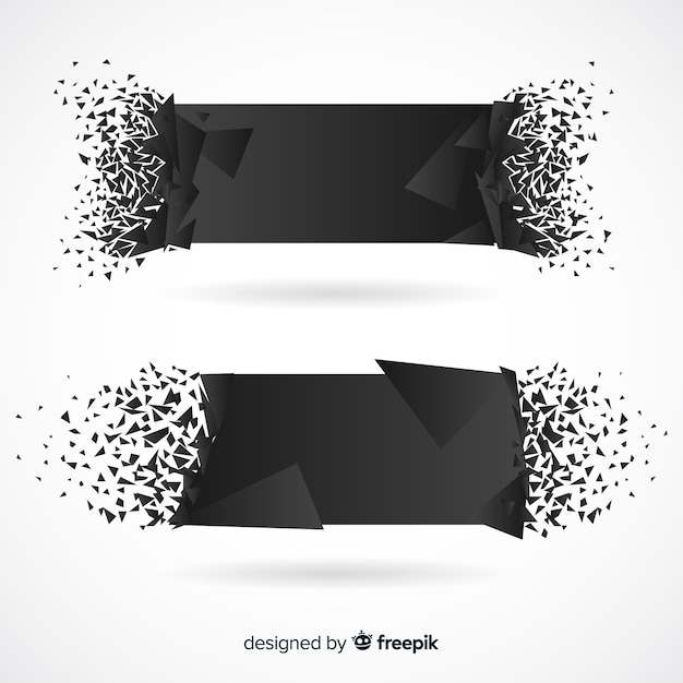 Free vector black explosion banner