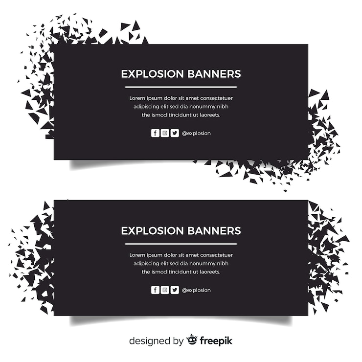 Free Vector black explosion banner