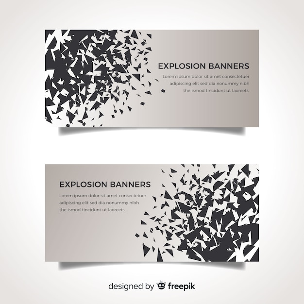 Free vector black explosion banner