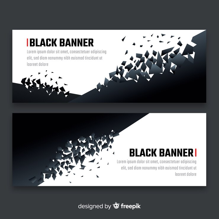 Free Vector black explosion banners