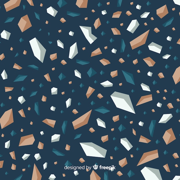 Free vector black flat terrazzo floor background