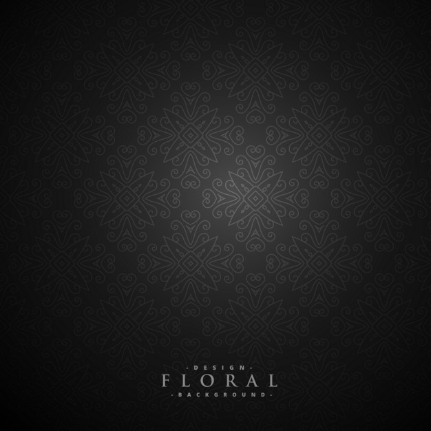 Free vector black floral background