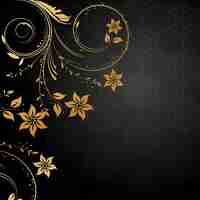 Free vector black floral background