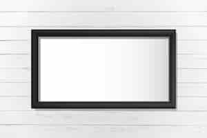 Бесплатное векторное изображение Черная рамка макет на стене вектор