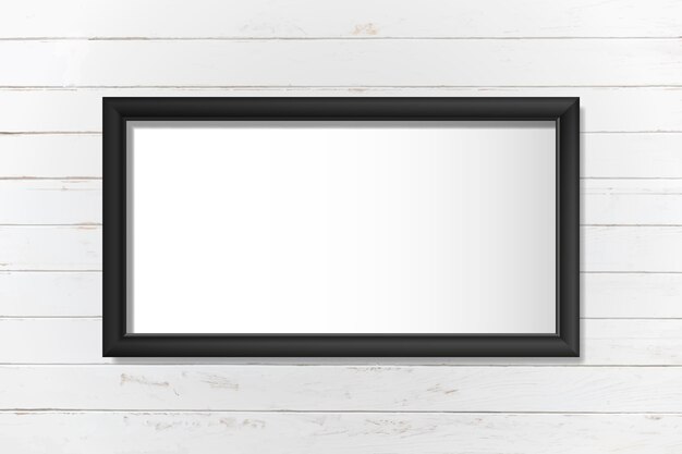 Black frame mockup on a wall vector