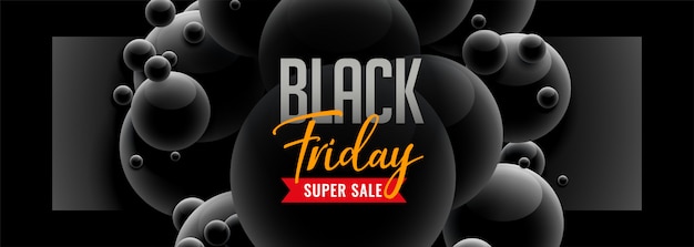 Free vector black friday 3d style sale banner