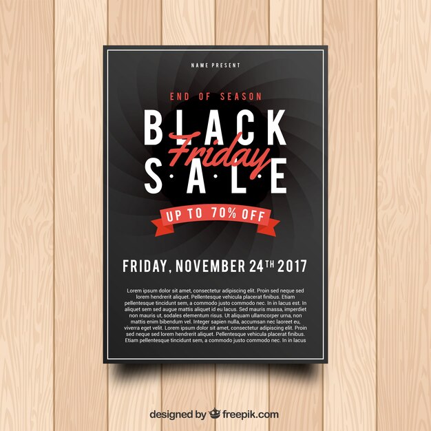 Black friday abstract flyer in grey