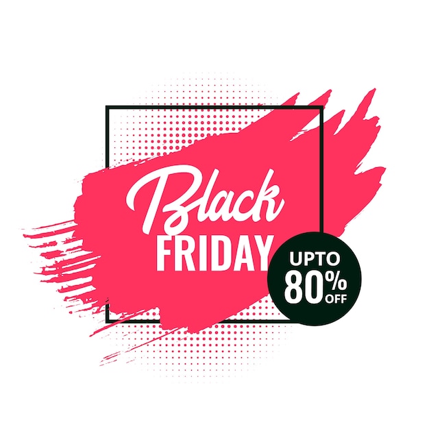 Black friday abstract splash sale banner design