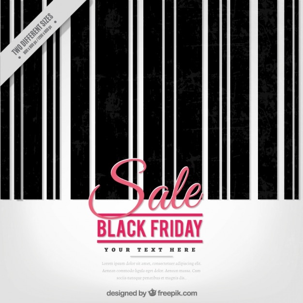 Free vector black friday background with a barcode