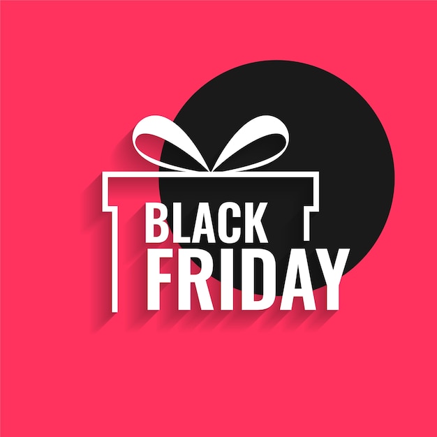 Black friday background with gift