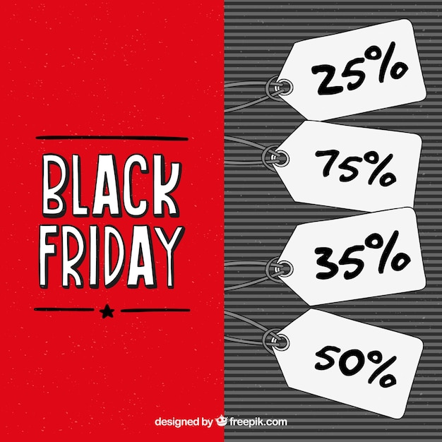 Black friday background with labels