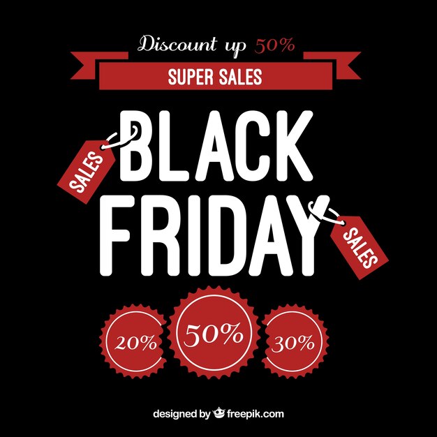 Black friday background with red details
