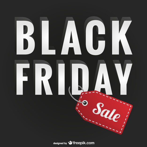 Black Friday background with tag