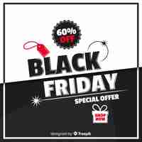 Free vector black friday background