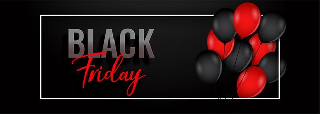 Black friday balloon banner 