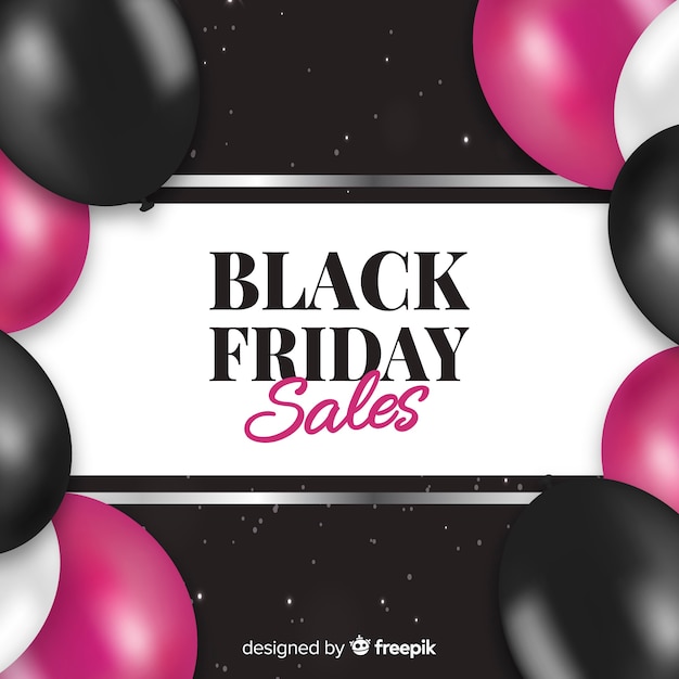 Black friday balloon sale background