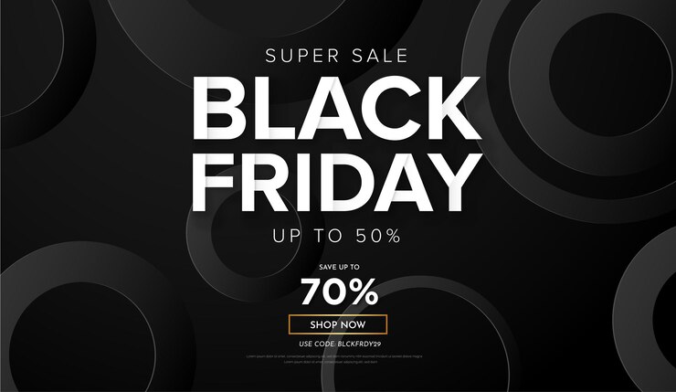 Free Vector black friday banner background